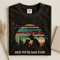 Retro Best Pittie Dad Ever Comfort Colors T-shirt