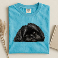 Black Shi Tzu Face Comfort Color T-shirt