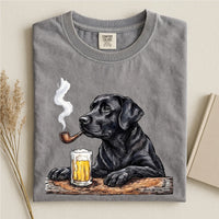 Black Labrador With Beer Comfort Color T-shirt