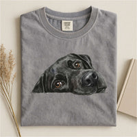 Black Labrador Face Comfort T-shirt