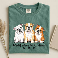 Bulldog - I've Got Friends in Low Places Comfort Color Unisex T-shirt