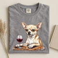 Chihuahua With Wine Comfort Color T-shirt