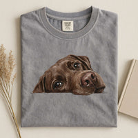 Chocolate Labrador Face Comfort T-shirt