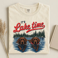 Chocolate Labrador Lake Time Comfort Color T-shirt