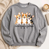 Corgi I've Got Friends In Low Places Unisex Crewneck Sweatshirt