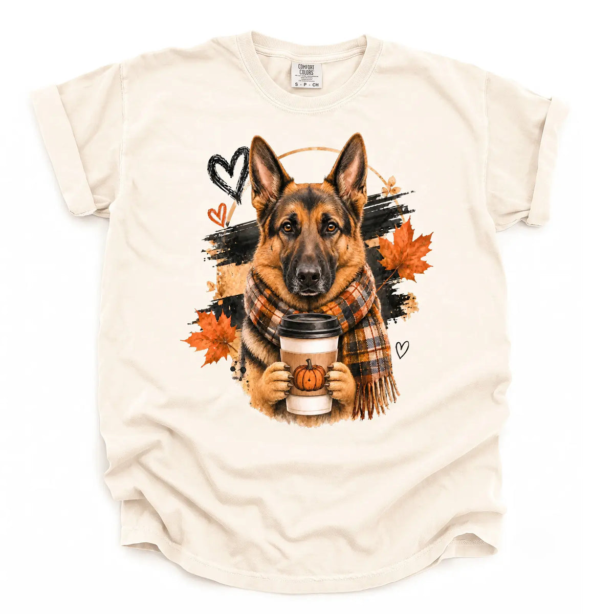 Cozy German Shepherd Comfort Color Unisex T-shirt