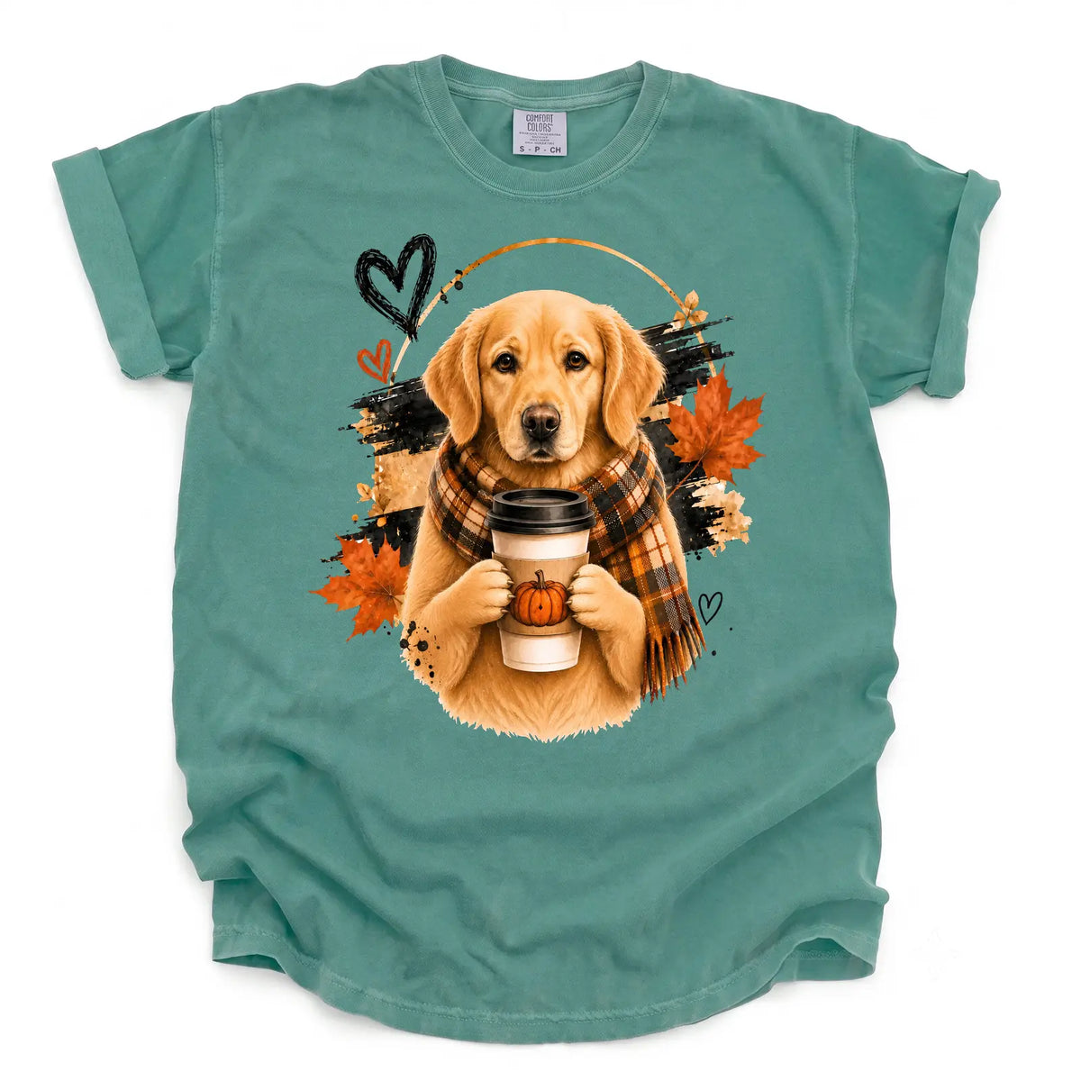 Cozy Golden Retriever Comfort Color Unisex T-shirt