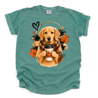 Cozy Golden Retriever Comfort Color Unisex T-shirt