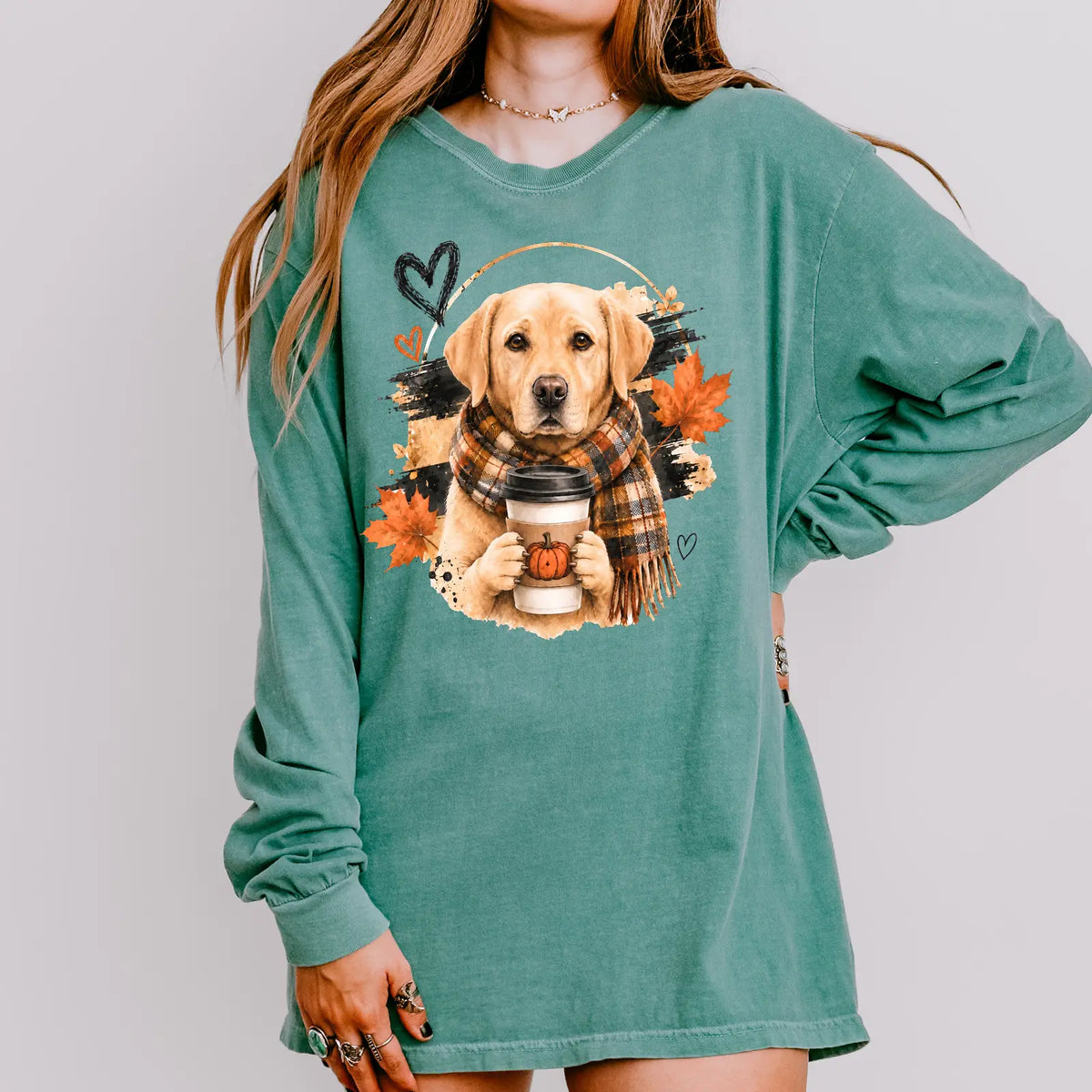 Cozy Labrador Comfort Color Unisex Long Sleeve T-shirt