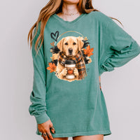 Cozy Labrador Comfort Color Unisex Long Sleeve T-shirt