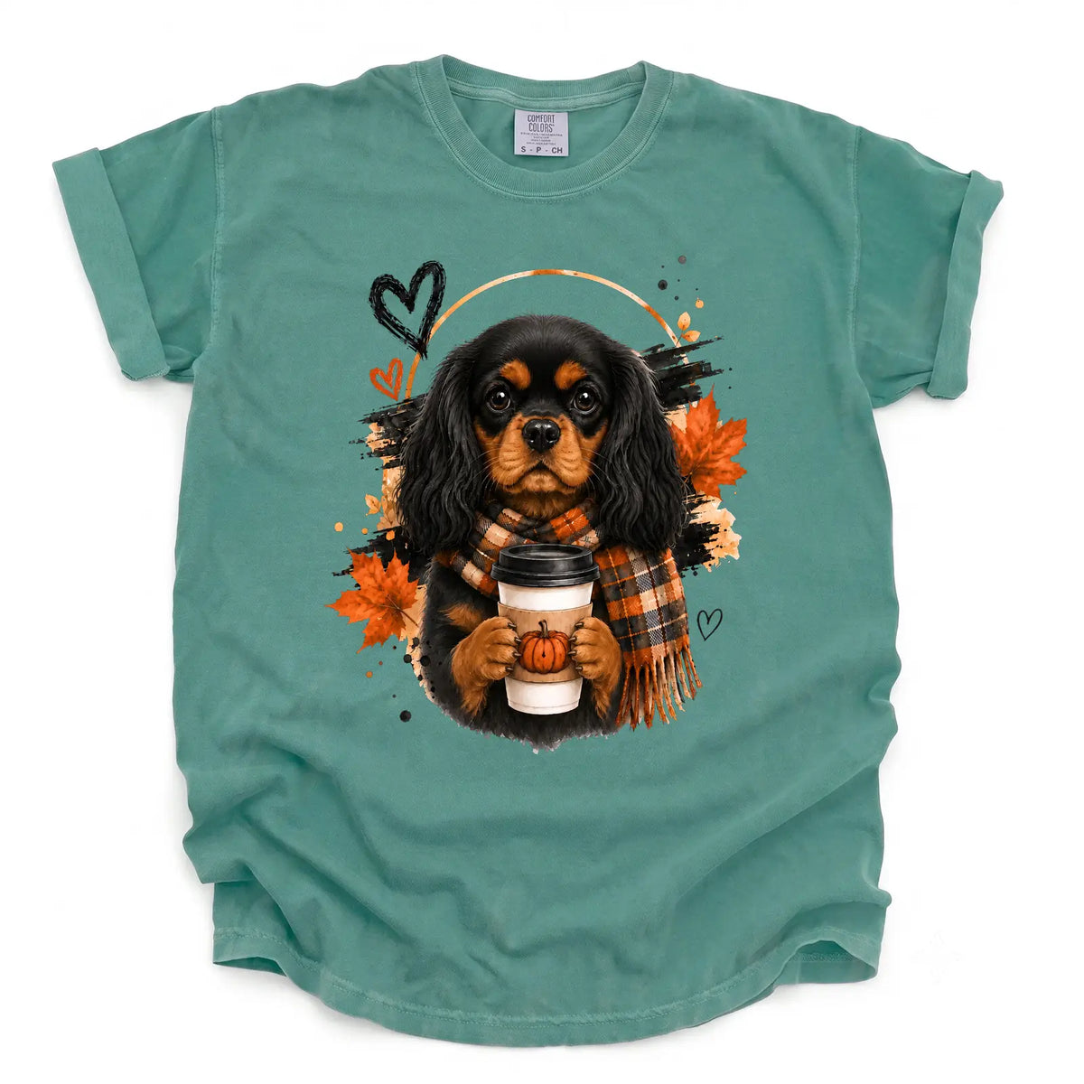 Cozy Cavalier King Charles Spaniel Comfort Color Unisex T-shirt