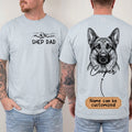 Custom Name German Shepherd Dad Comfort Color T-shirt