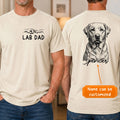 Custom Name Lab Dad Comfort Color T-shirt