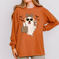Cute Labrador Boo Comfort Color Unisex Long Sleeve T-shirt
