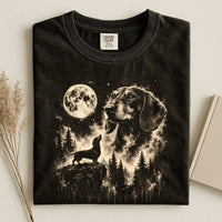 Dachshund Howling To The Moon Comfort Color T-shirt