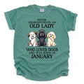 Dog - January Old Lady Comfort Color Unisex T-shirt