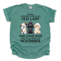 Dog - November Old Lady Comfort Color Unisex T-shirt