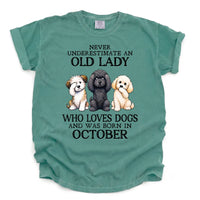 Dog - October Old Lady Comfort Color Unisex T-shirt