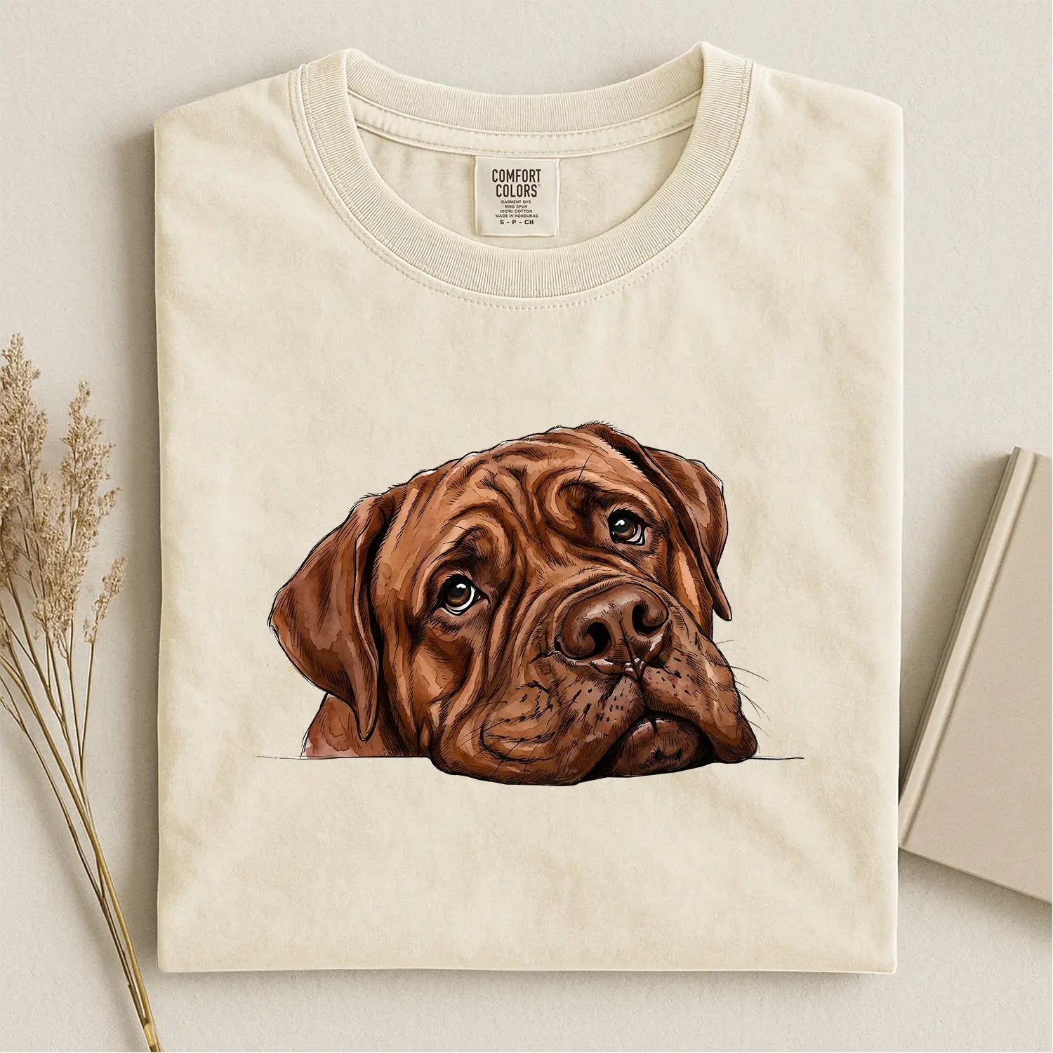 Dogue De Bordeaux Face Comfort Color T-shirt