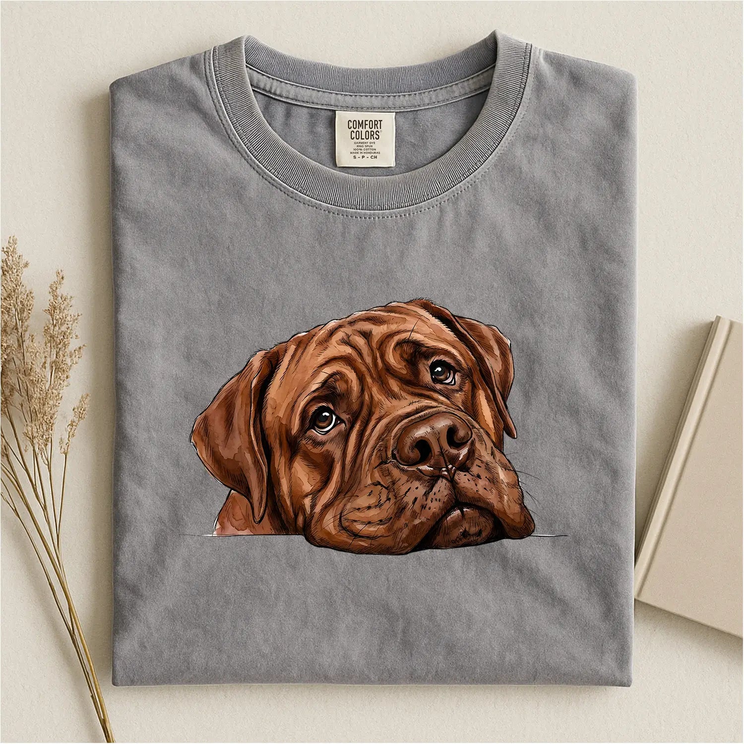 Dogue De Bordeaux Face Comfort Color T-shirt