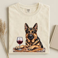 German Shepherd And Wine Comfort Color T-shirt