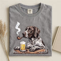 German Shorthaired Pointer With Beer Comfort Color T-shirt