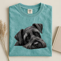 Giant Schnauzer Face Comfort Color T-shirt 2