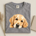 Golden Retriever Face Comfort Color T-shirt