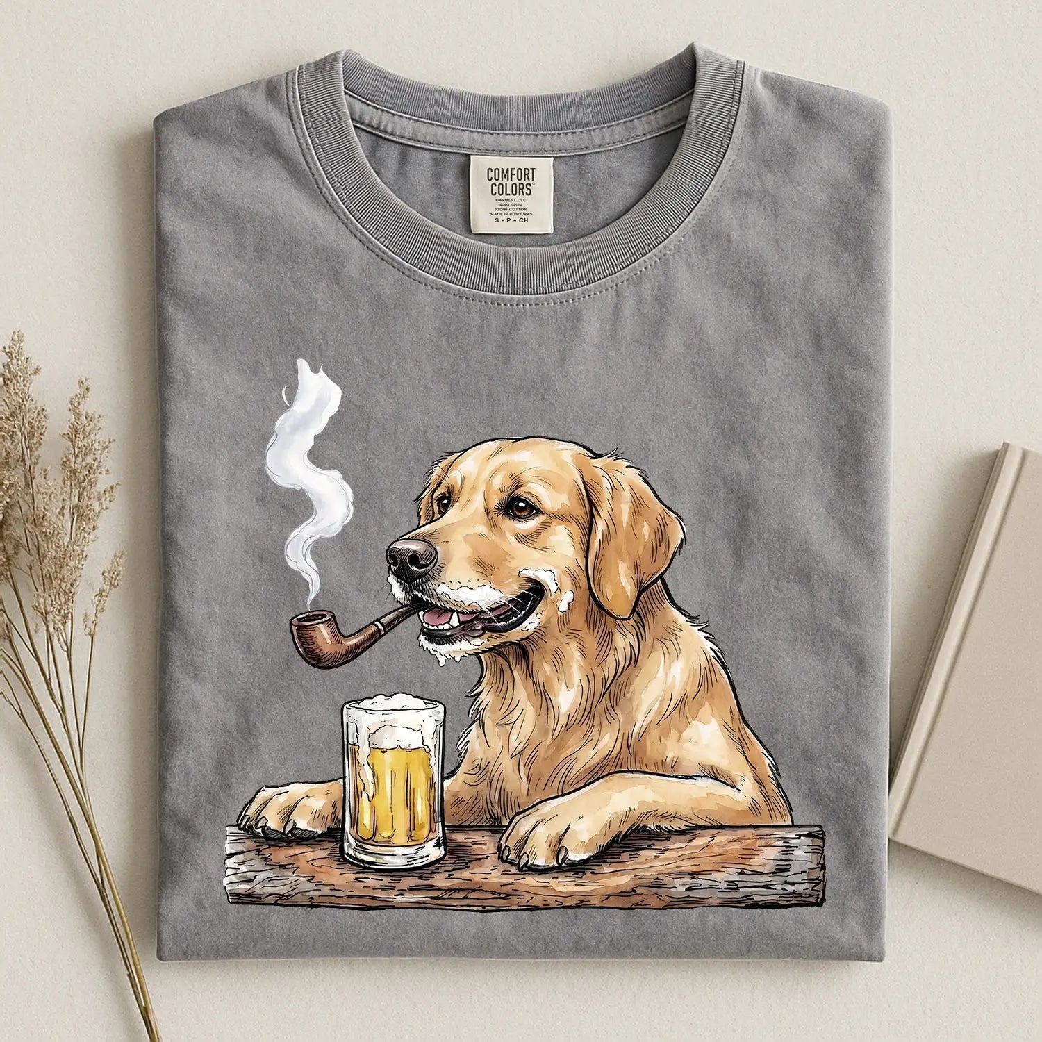 Golden With Beer Comfort Color T-shirt