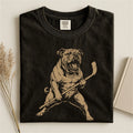 Bulldog Yelling Hockey Comfort Color T-shirt