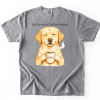 Labrador Coffee Buddy Comfort Color T-shirt