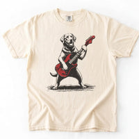 Labrador Play Guitar Comfort Color T-shirt 2