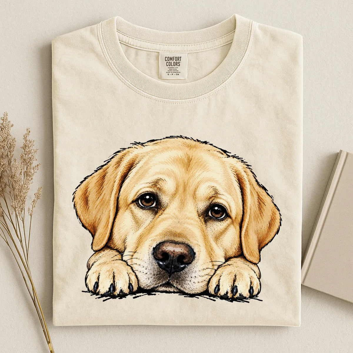 Peeking Labrador Comfort Color Unisex T-shirt