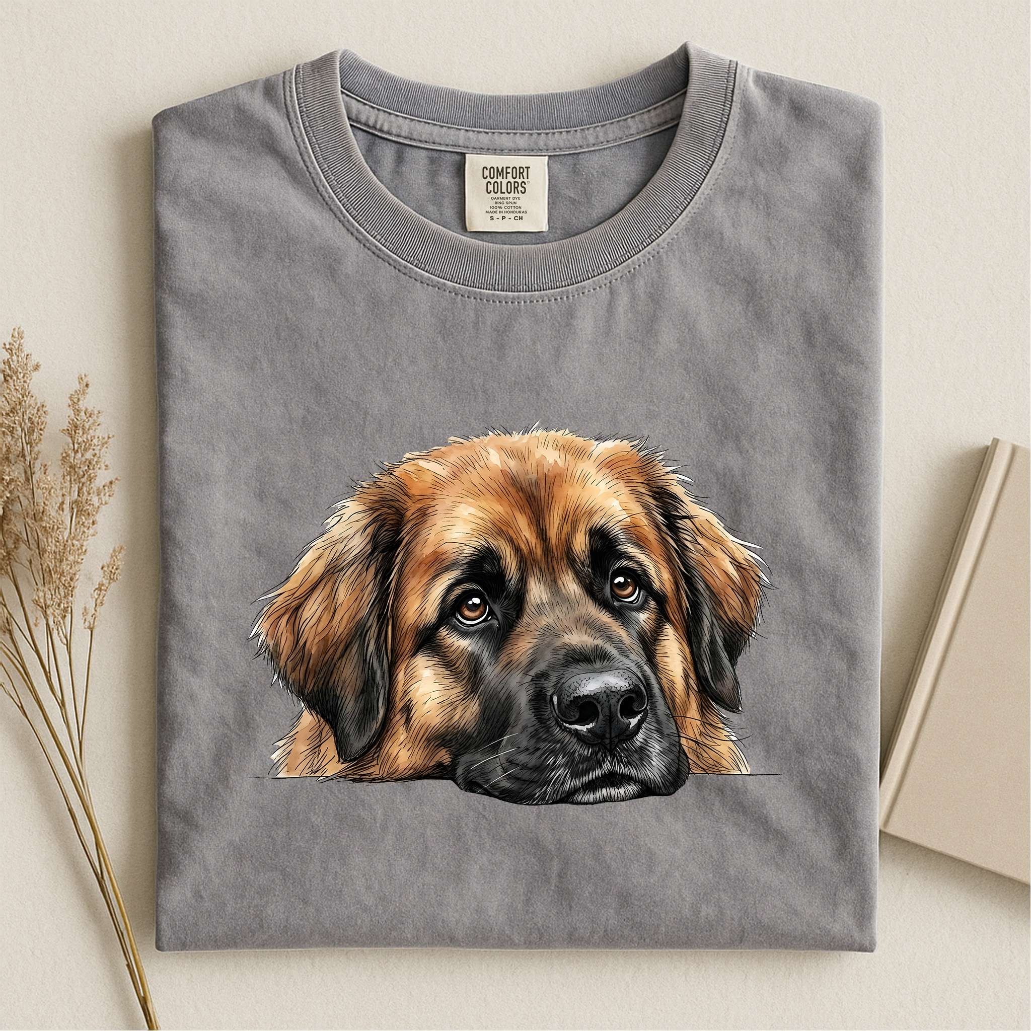 Leonberger Face Comfort Color T-shirt