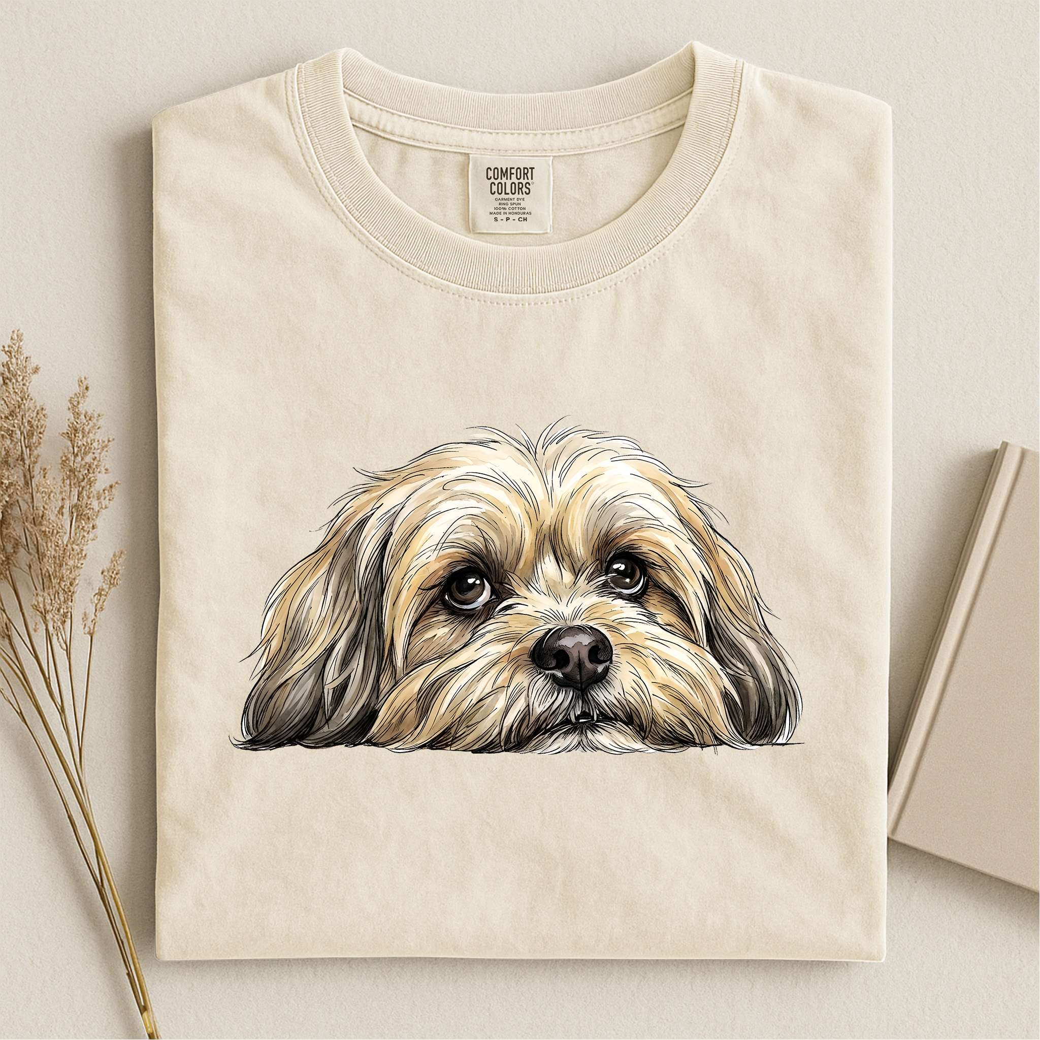 Lhasa Apso Face Comfort Color T-shirt
