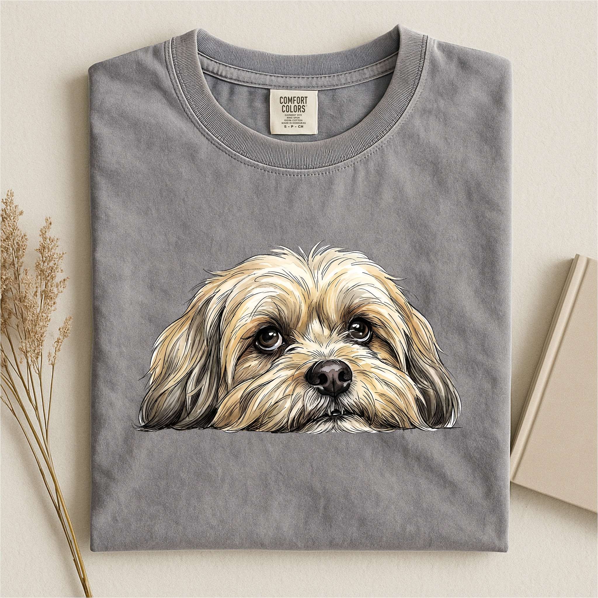 Lhasa Apso Face Comfort Color T-shirt