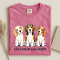 Life Is Better With Beagles Comfort Color T-shirt