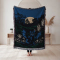 Midnight Bat Cat Woven Blanket