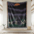 Moonlit Gravekeeper Woven Blanket