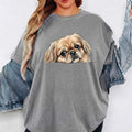 Pekingese Face Comfort Color T-shirt