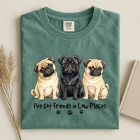 Pug - I've Got Friends in Low Places Comfort Color Unisex T-shirt