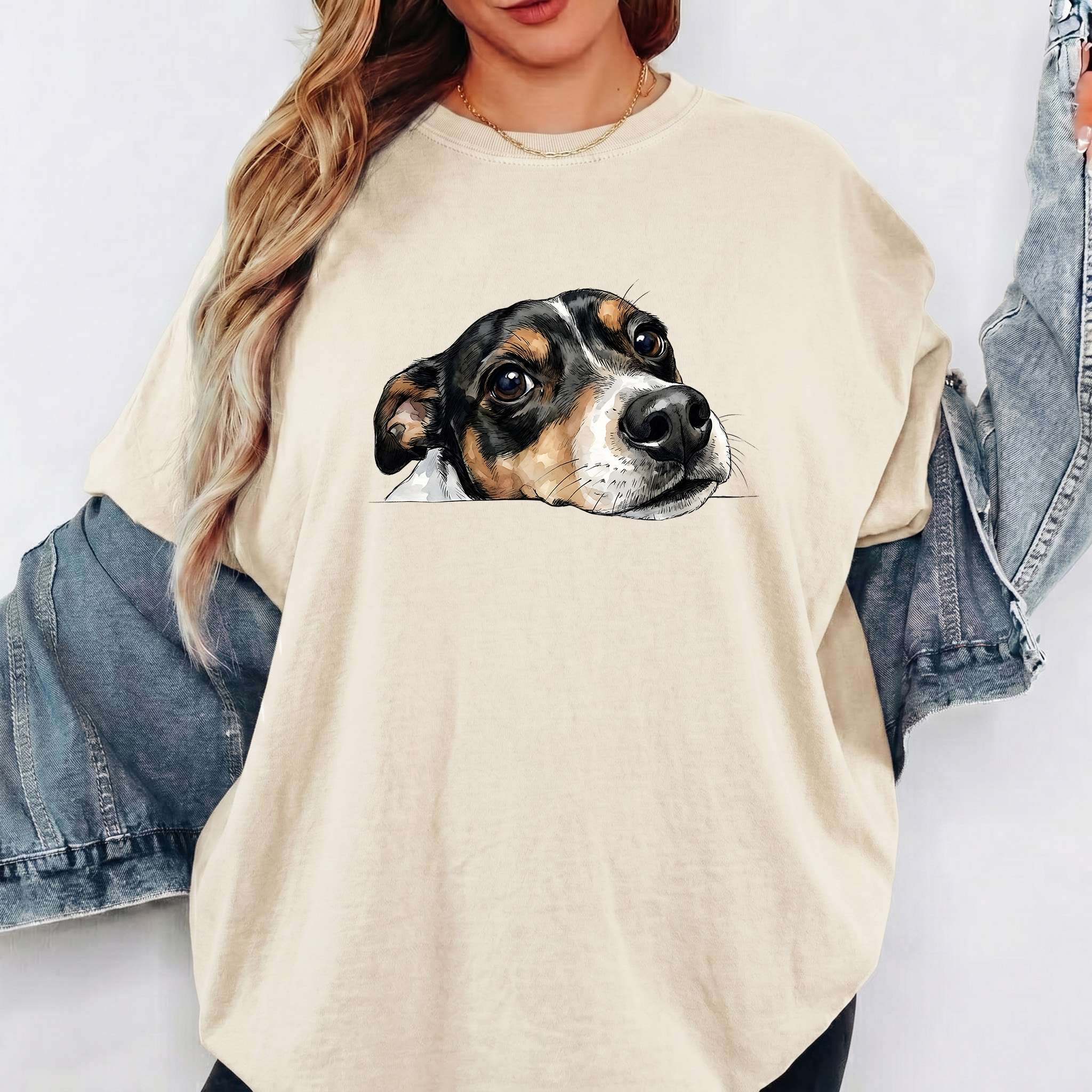 Rat Terrier Face Comfort Colors T-shirt