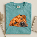 Rhodesian Ridgeback Face Comfort Color T-shirt 2