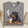 Rottweiler With Beer Comfort Color T-shirt