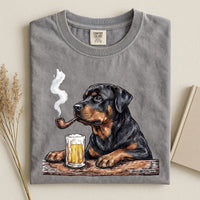 Rottweiler With Beer Comfort Color T-shirt