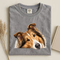 Rough Collie Face Comfort Color T-shirt 2