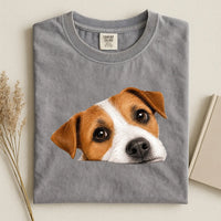 Russell Terrier Face Comfort Color T-shirt 2