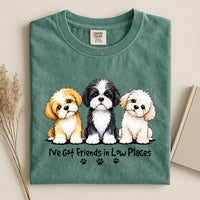 Shih Tzu - I've Got Friends in Low Places Comfort Color Unisex T-shirt