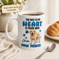 The Path To My Heart - Yellow Labrador White Mug - Faux 3D Mug