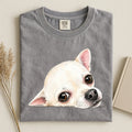 White Chihuahua Face Comfort Color T-shirt